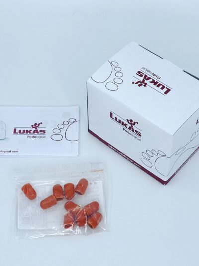 Колпачки 7  мм для педикюра  Lukas 10 шт, 80 грит