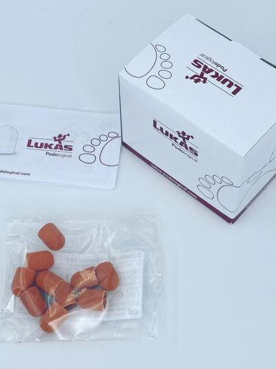 Колпачки 10 мм для педикюра  Lukas 10 шт, 80 грит